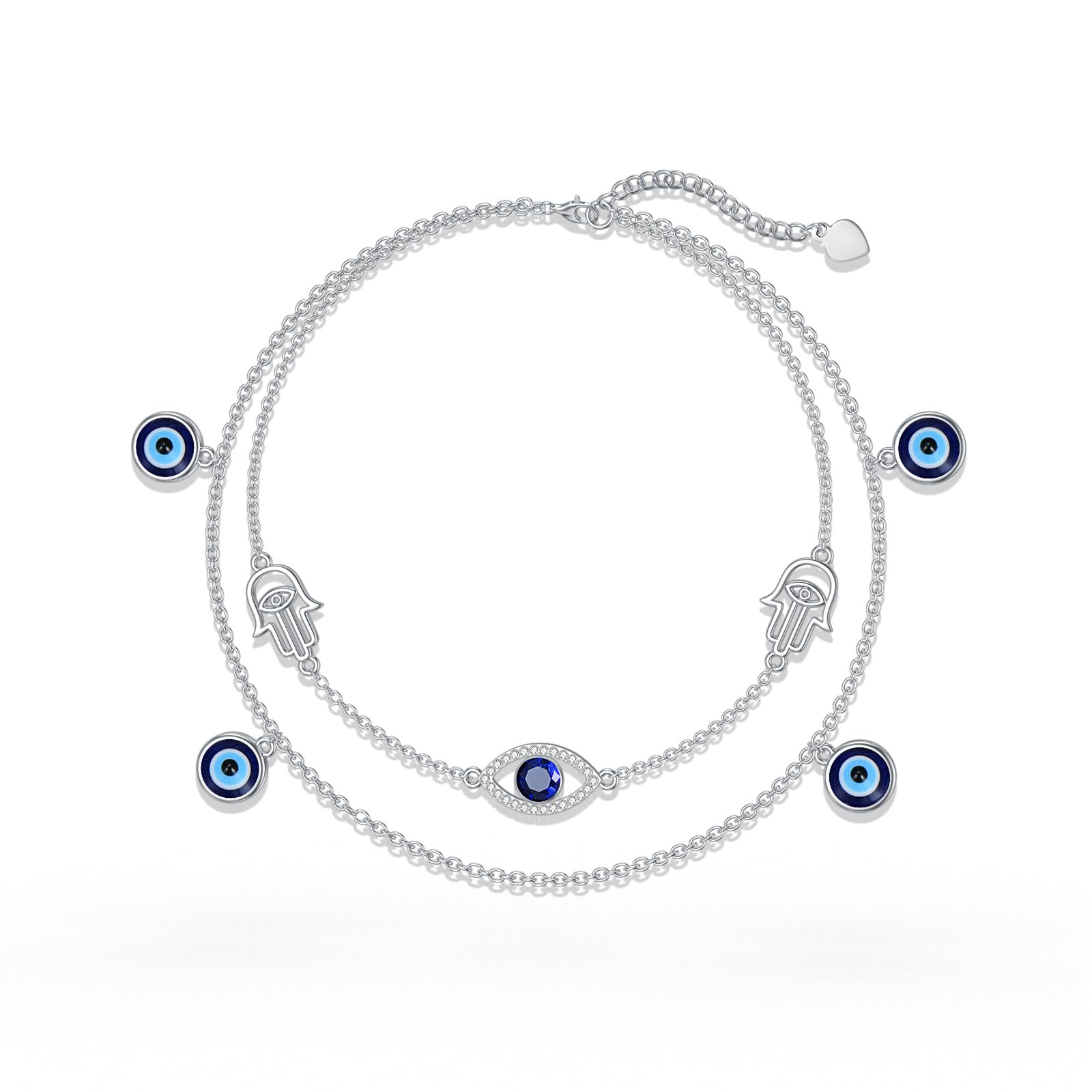 Dorunmo Anklet Bracelets For Women 925 Sterling Silver Birthstone/Infinity/Butterfly/Evil Eye/Turtle/Pineapple/Starfish/Heart Anklets Bracelets Jewelry Gifts for Women