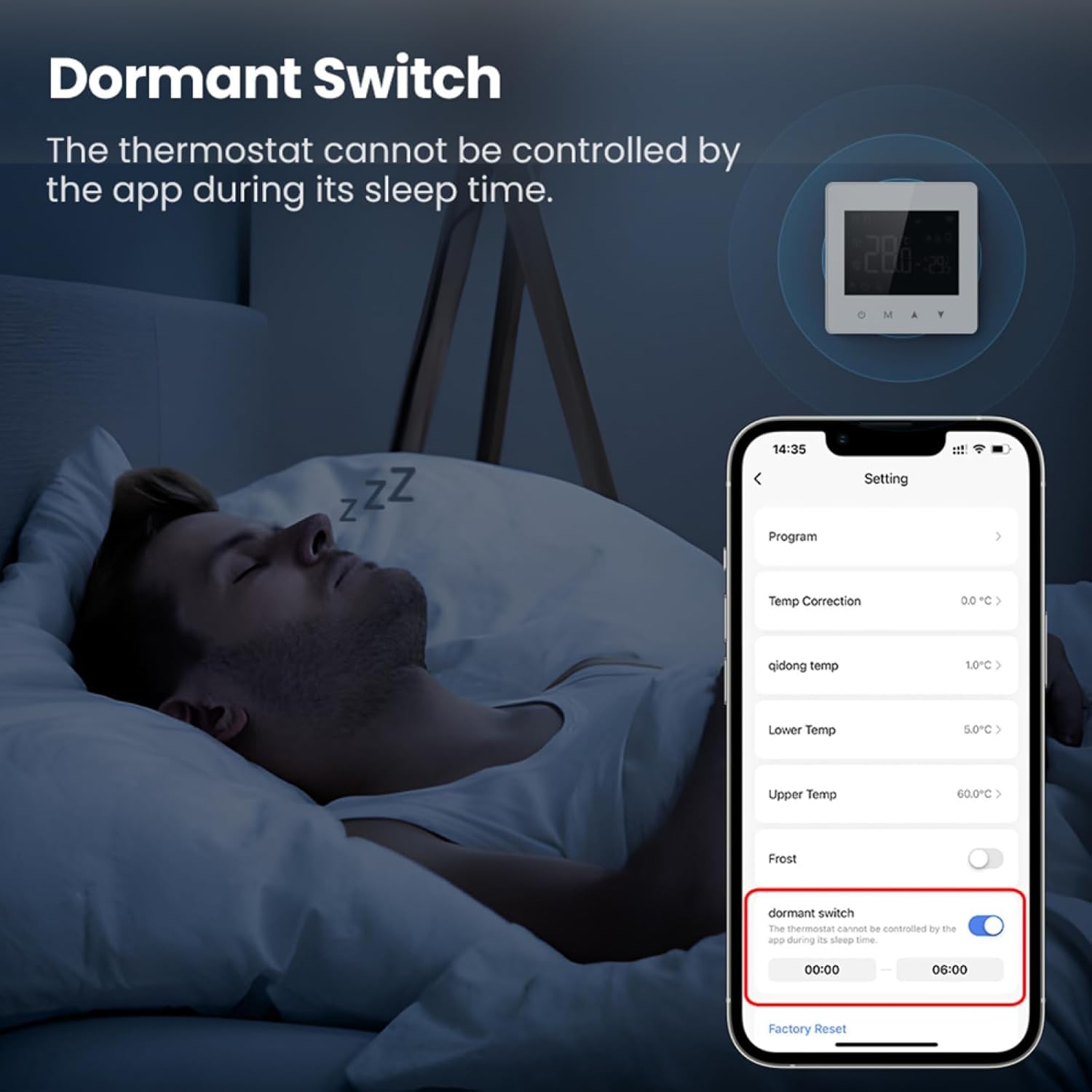 Tuya - Termostato WiFi programmabile, cronotermostato intelligente, compatibile con Alexa e Google Home, alimentato a batteria, bianco