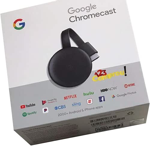 Google Chromecast - Streaming Device with HDMI Cable - Stream