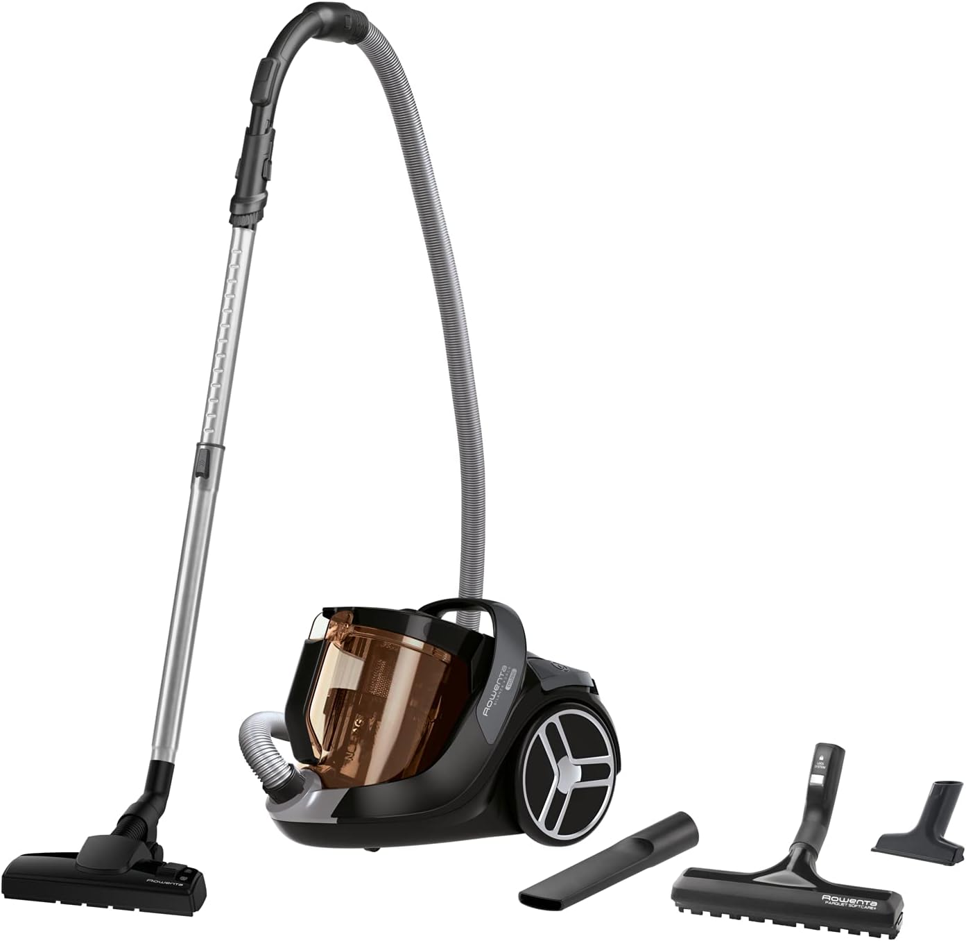 Silence Force Cyclonic Vacuum cleaner, Cylinder vacuum, Performing, Silent, Elegant, Capacity 2.5 L, Accessorized, Made in France RO7230EA