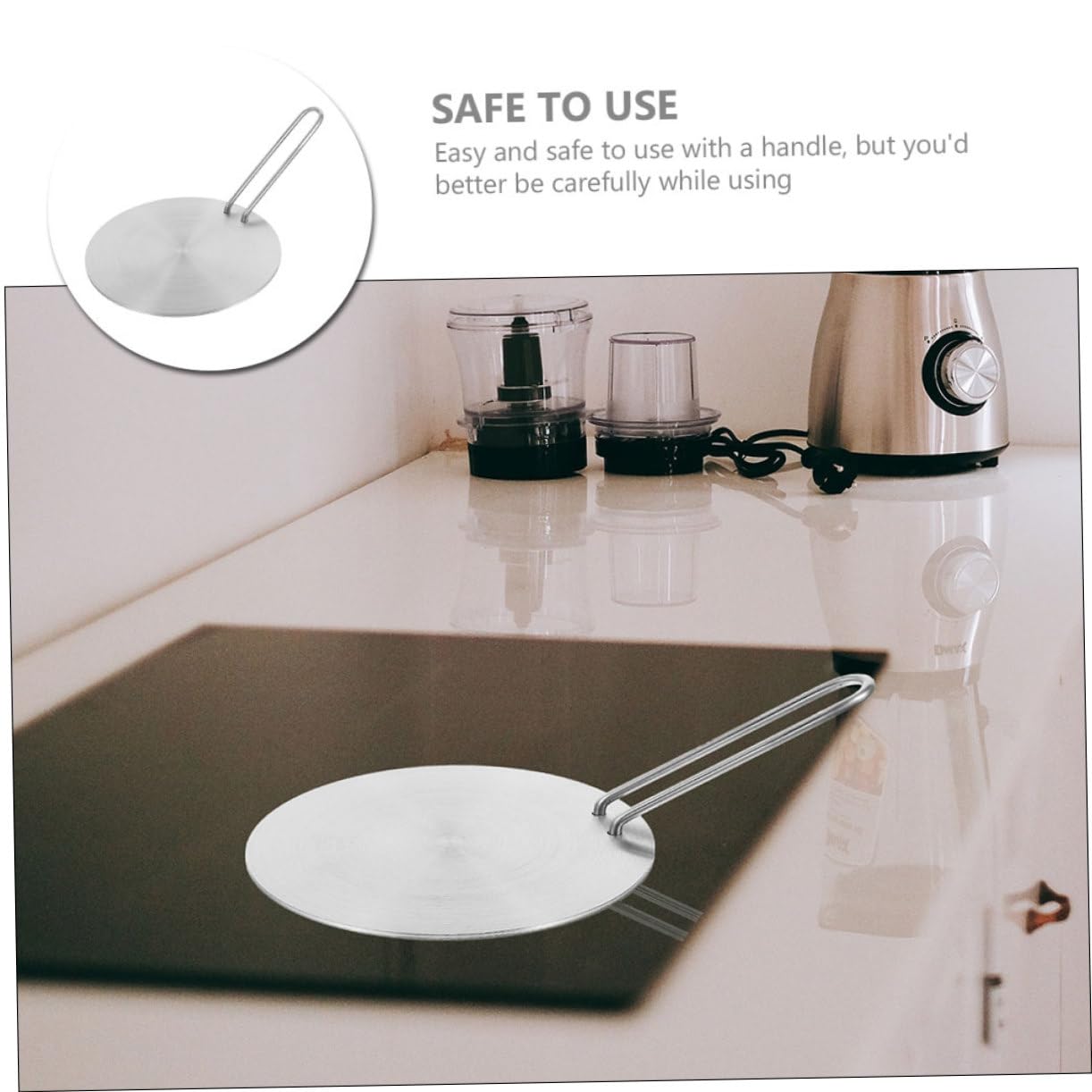 Ipetboom 1 Juego Adaptador de Placa de Inducción Inoxidable con Difusor de Calor para Cocinas Eléctricas y Utensilios para Sartenes