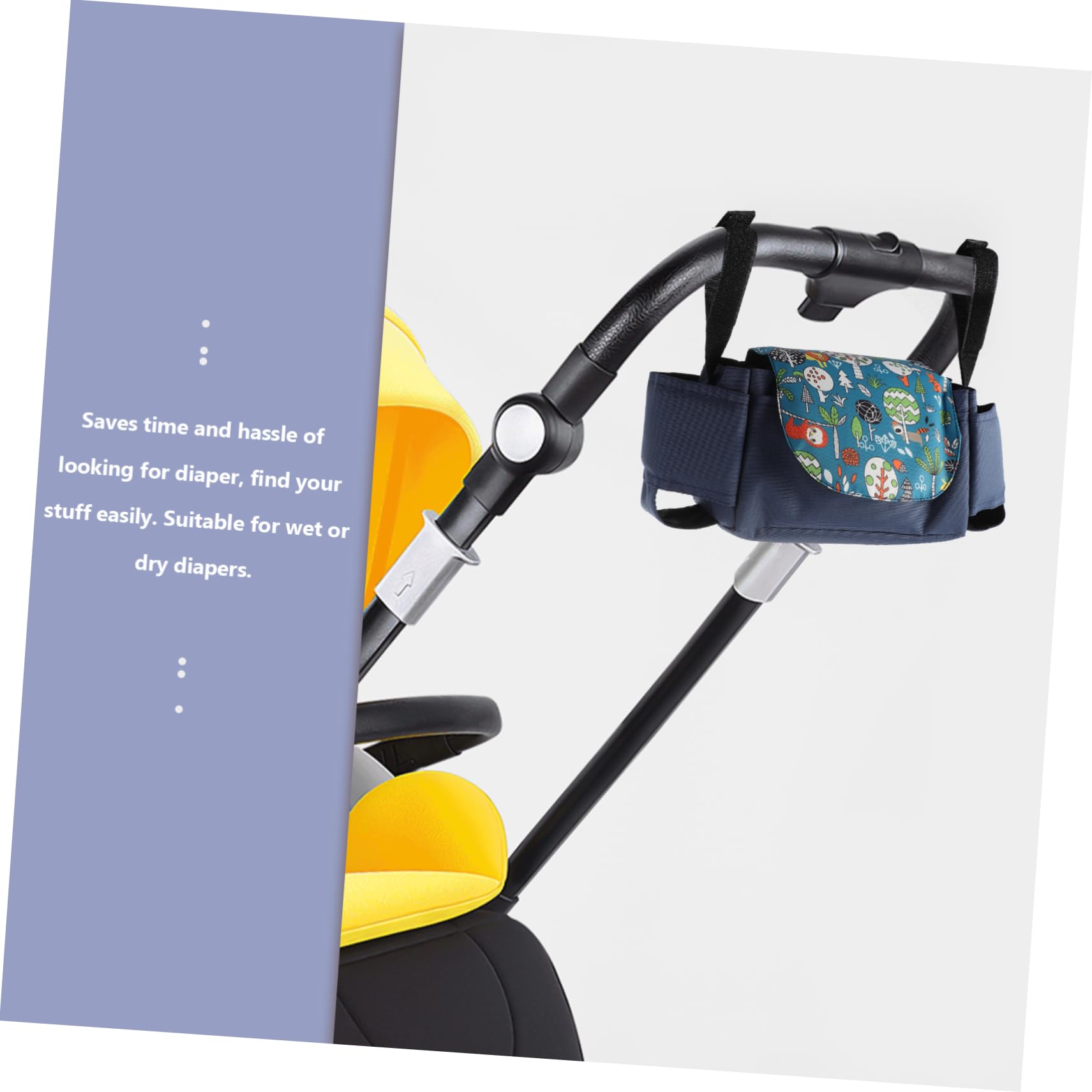 2stücke Stroller Organizer Bag Mit Getränkehalter Für Multifunktionale Wickeltasche Praktisch Für Kinderwagen Hält Flaschen Und Windeln Ordentlich Für Unterwegs