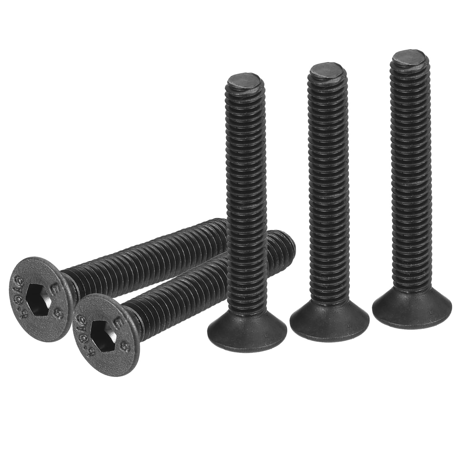 DTGN M3-0.5x20mm Flat Head Socket Cap Screws, 50 Pack Hex Socket Flat Head Screws Carbon Steel Black Oxide, Full Thread