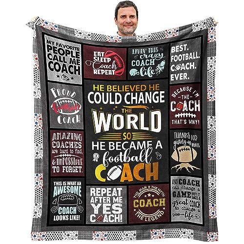 Football Coach Appreciation Throw Blanket