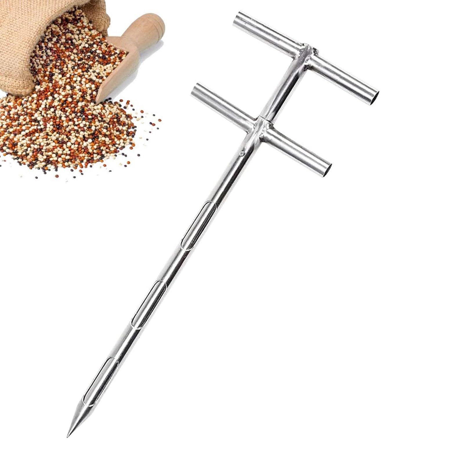 Sonde d'échantillonnage de grains en acier de 1m