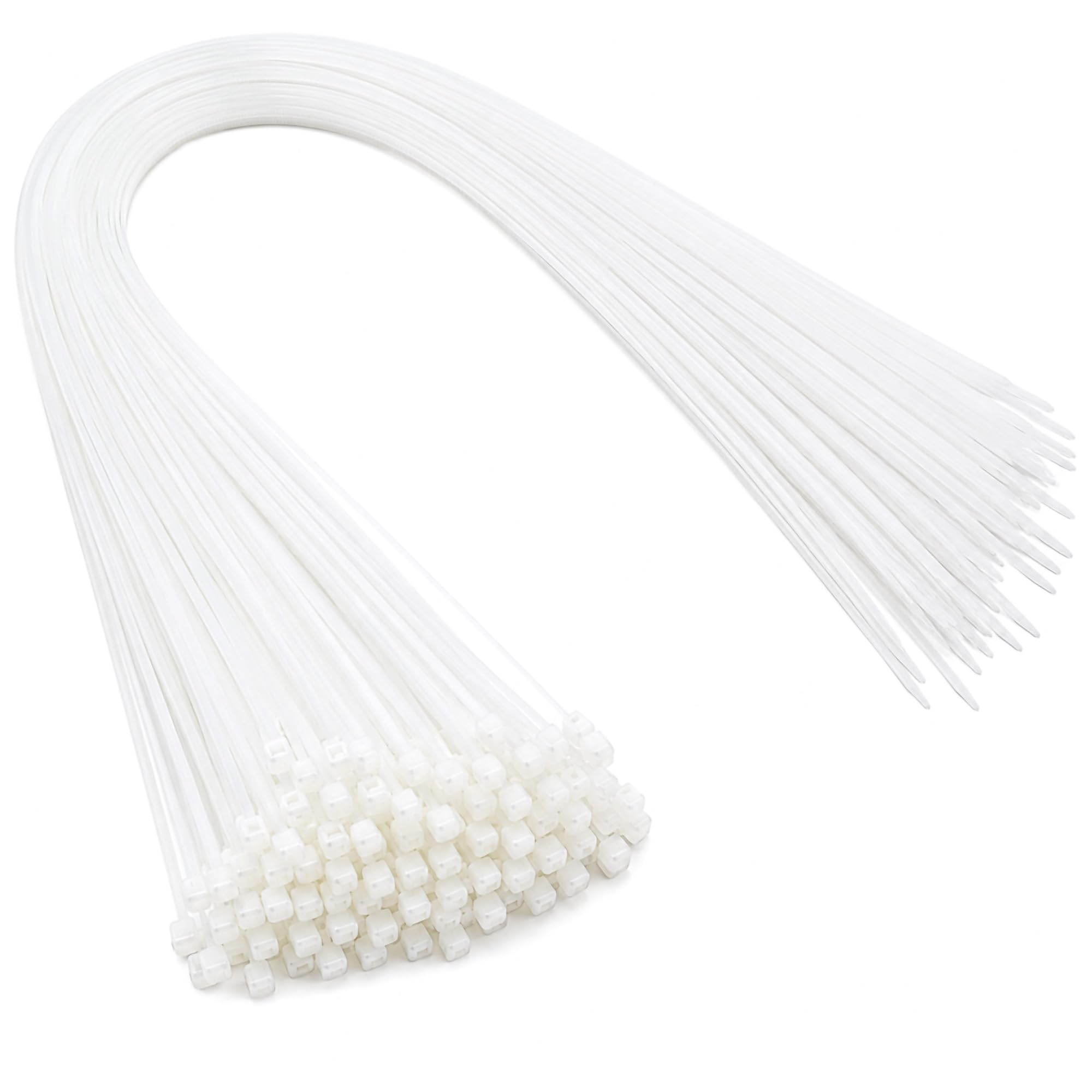 On1shelf® Natural White Extra Long Cable Ties 920mm x 4.8mm (36 Inch), Strong Nylon PA66 Zip Ties for Large Bundles, Cable Management, Garage, Workshop & Home Use, 100 Pack