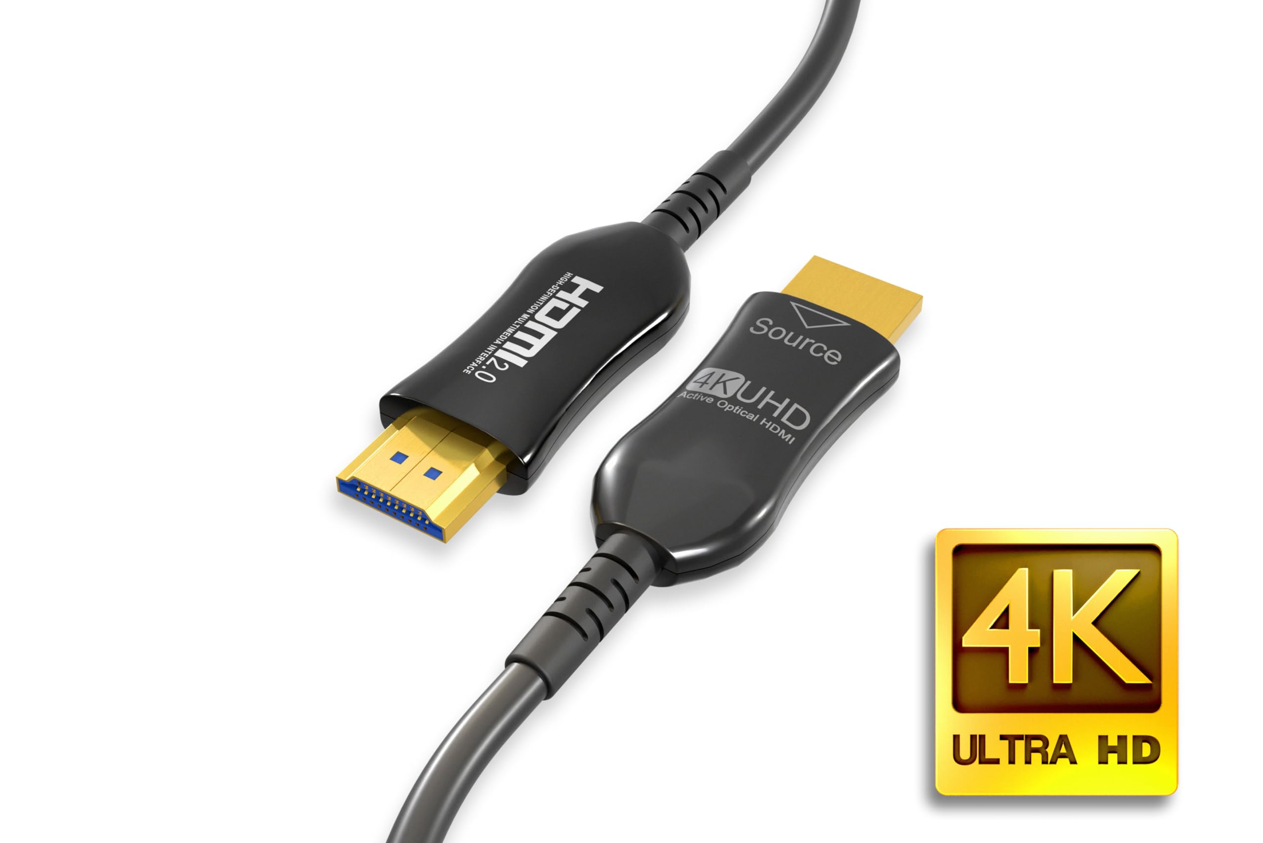 Cablelera Cavo HDMI 4K UHD CMP 2.0, cavo ottico attivo ibrido (AOC), trasmissione dati a lunga distanza iper veloce da 18 Gbps, ARC, HDCP, NVIDIA, AMD, PS5, Xbox, giochi, film, Plenum Rated, 22,9 m