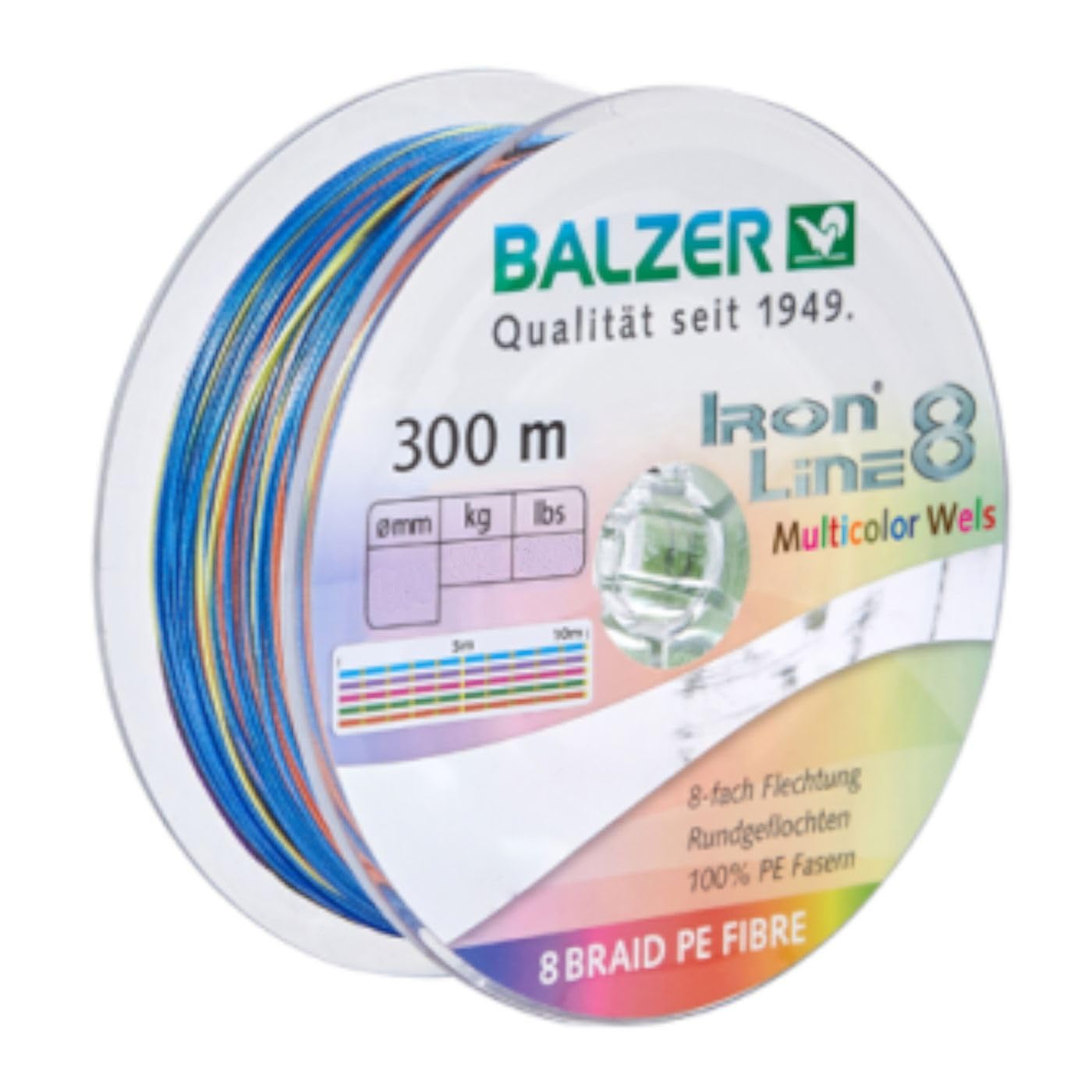 Balzer Ironline 8 Multicolor Wels - 300m Wallerschnur