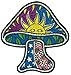 Produktbild Dan Morris - Mushroom - Toadstool Sun Leaves Stars Daisies - 3.25"x3.25" - Broderet Patch Embroidered Patch