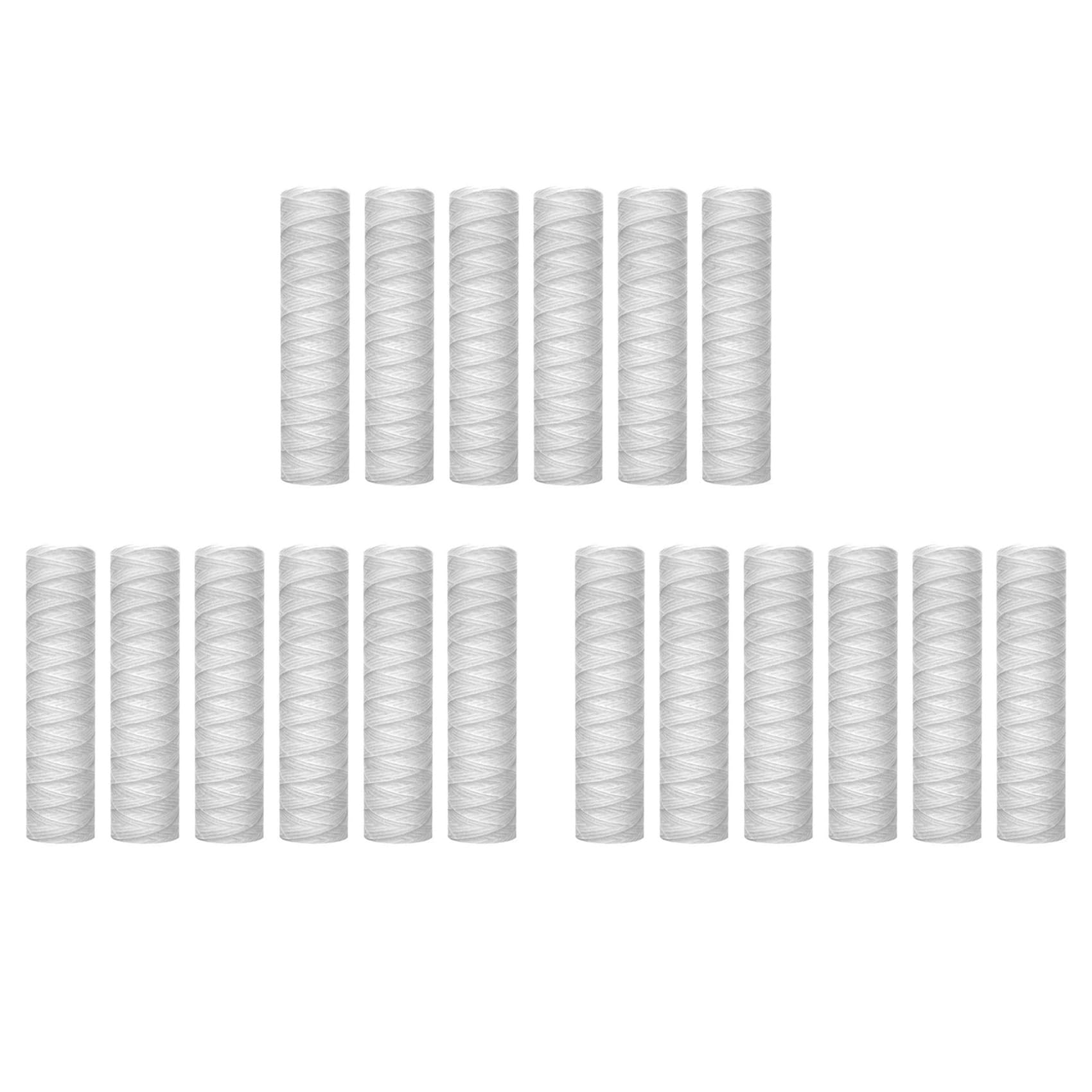 Hndhbfgrt 10 Micrometre String Wound Sediment Water Filter,18 Pack,Whole House Sediment Filtration,Universal