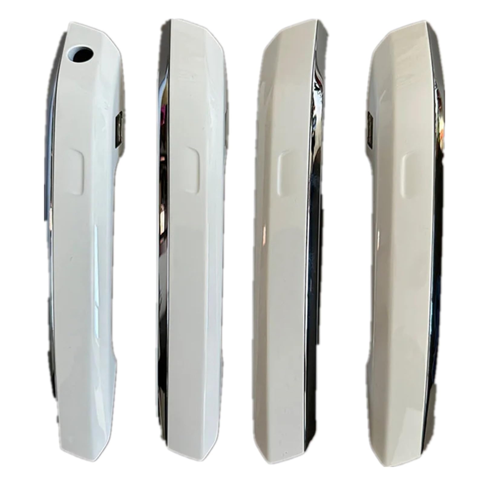 Cfayrlms White Silver Door Pull Cover Compatible With For Q5 2019 2020 2021 2022 2021 2024 Door Handle Cover Set Auto Exterior