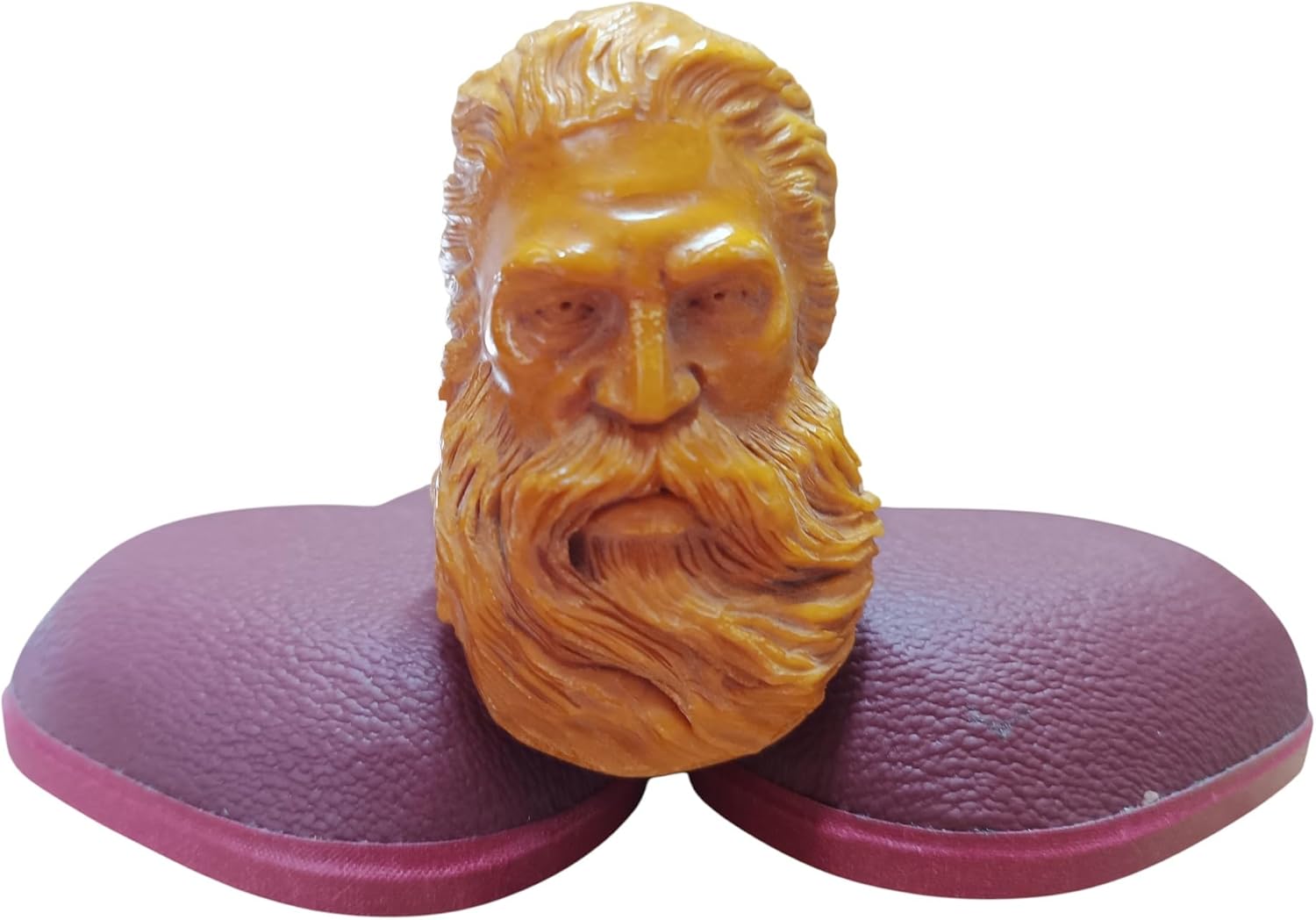 Block Meerschaum head of a bearded man pipe