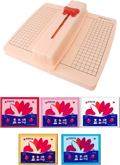 Amazon 五色鶴の花子ちゃん本体とお花がみ5色各500枚入りセット 赤 桜 黄 白 水色 おりがみ ホビー