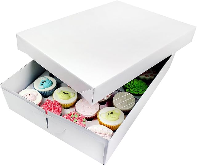 PME Cupcake Box for 24 Cakes, White, 43 x 31 x 9 cm