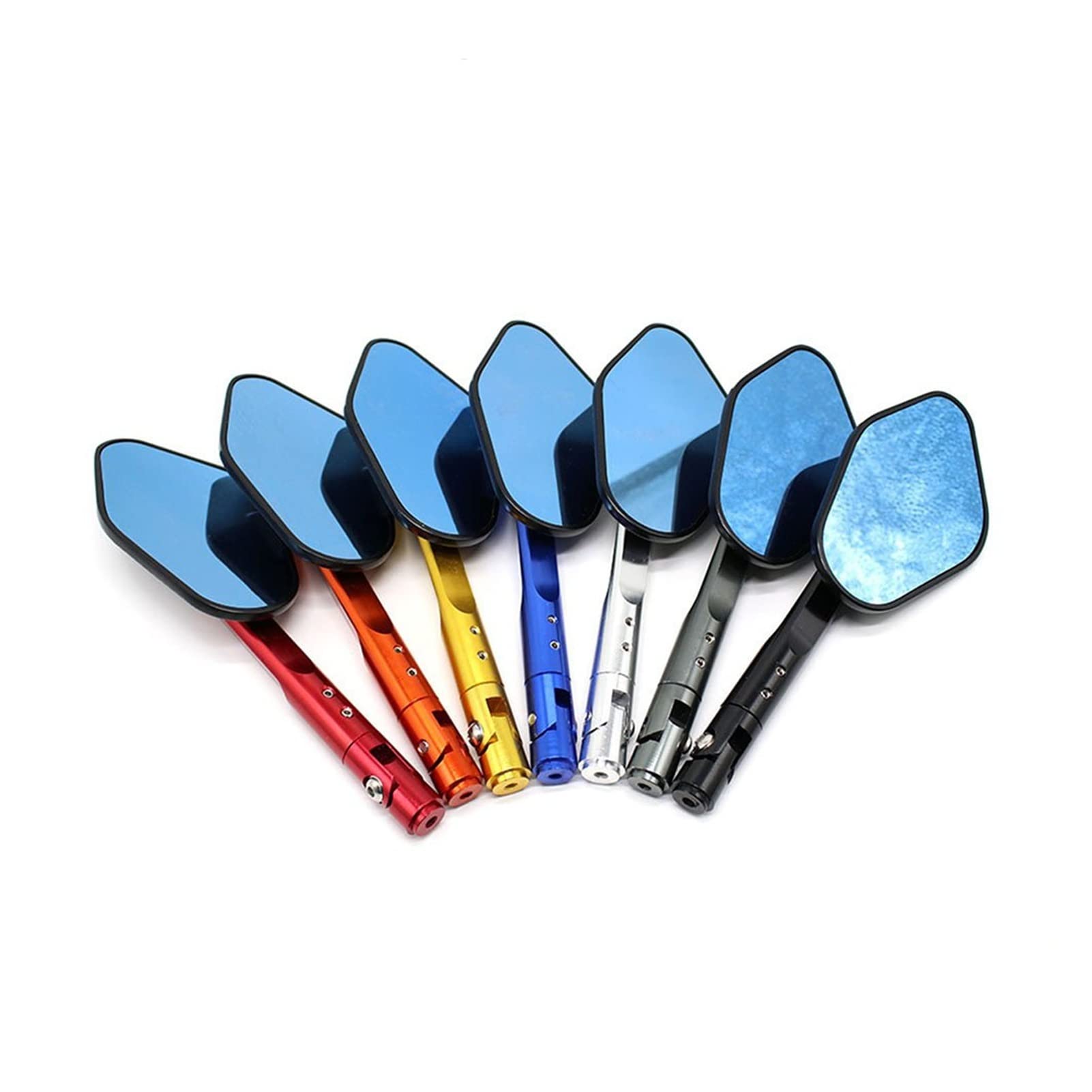2pcs/para Lusterka Motocyklowego Lusterka Hulajnogi E-rowerowe Lusterka Wsteczowe CNC Lustra Boczne (Kolor : Chrom)