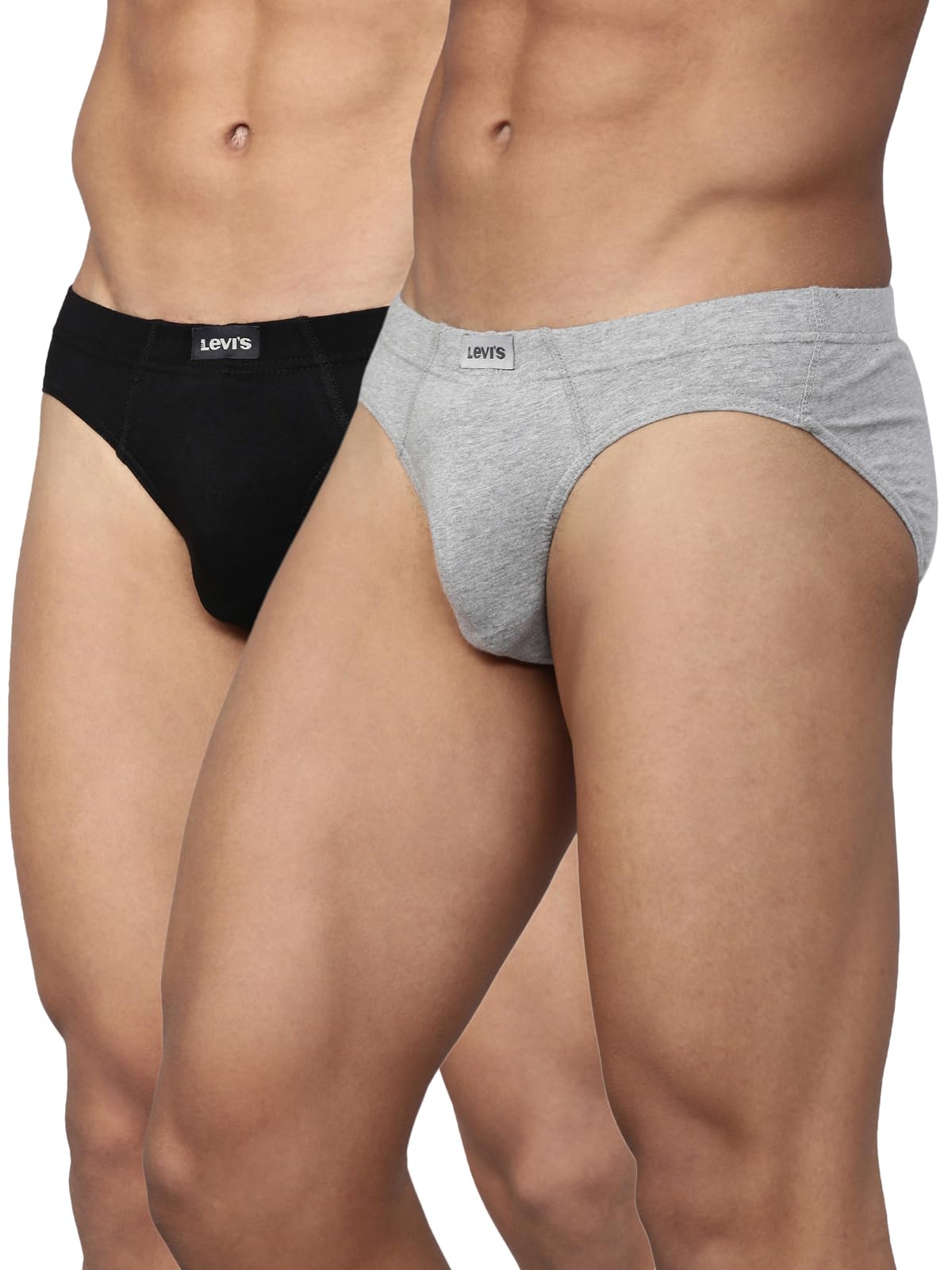 011 Men's Pure Cotton Solid Brief - Low Rise, Inner Elastic Waistband (Pack of 2)