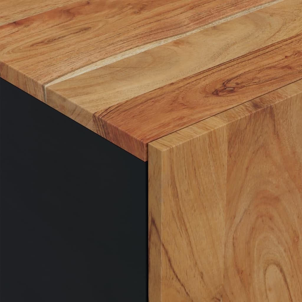 vidaXL Meuble TV 80x33x46 cm Bois d'acacia Solide et d'ingénierie, Support TV, Armoire média, Armoire HiFi, unité TV, Meuble multimédia