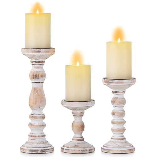 Candle Holder for Pillar Candles: Romadedi Set of 3 Decorative