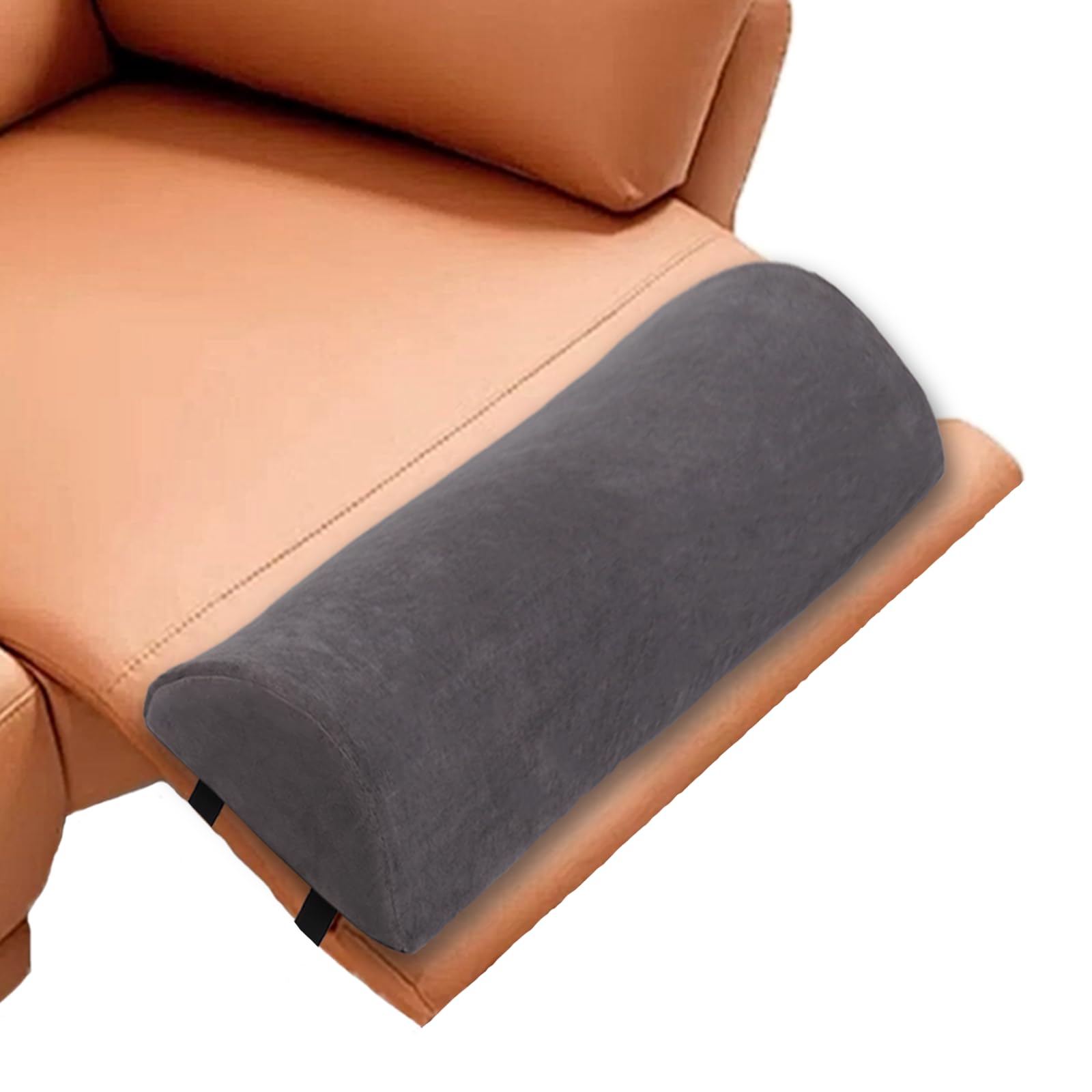 Wuwumiline Grey Recliner Foot Pillow High Resilience Foam - Leg Pillow For Sleeping Soft And Supportive Half Moon Bolster Pillow Recliner Pillows For Headrest Back Lumbar Support And Reducing Heel Pressure (Grey)