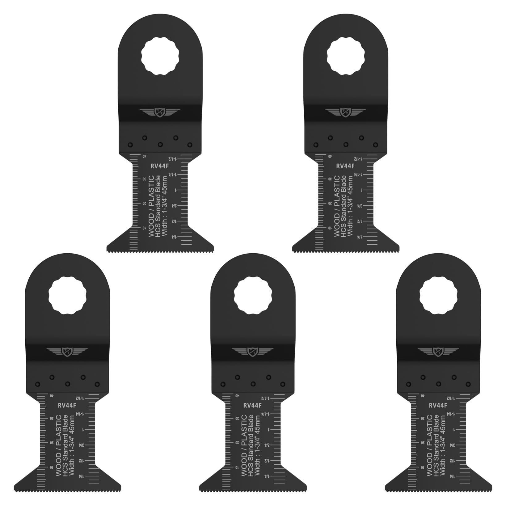 TopsTools 5pcs RV44F_5 45mm Fine Tooth Oscillating Multitool Blades