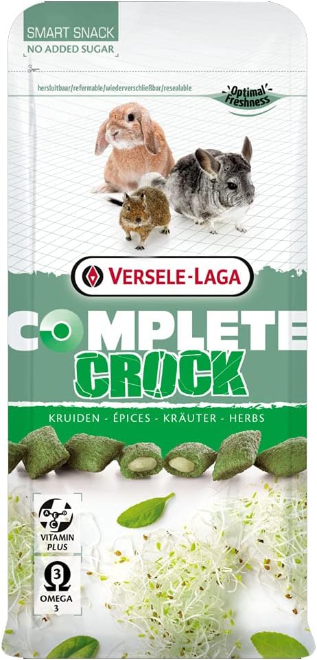 Versele-Laga Complete Crock Hierbas 50 gr | Snack para roedores | Golosina para Conejos
