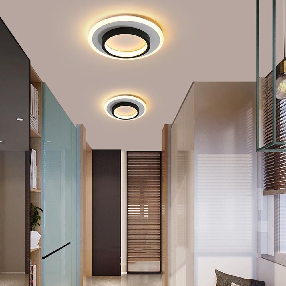 Oświetlenie sufitowe LED do wnętrz, metalowe, wpuszczane, do salonu, sypialni, jadalni, kuchni, korytarza, przedpokoju
