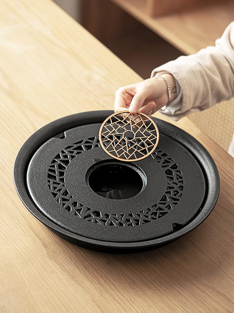 Taca na herbatę ceramiczna biurowa taca do przechowywania wody retro okrągła herbata prosty zestaw Kung Fu odpowiedni do podróży, do domu i na zewnątrz zestaw do herbaty Gongfu