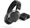 SteelSeries Arctis Pro Wireless Gaming Headset - High Fidelity 2.4 GHz Wireless - Mixable Bluetooth - Non-Stop Dual Battery - OLED Base Station - AI Noise Canceling Mic - PC, PS5, PS4, Mobile - Black