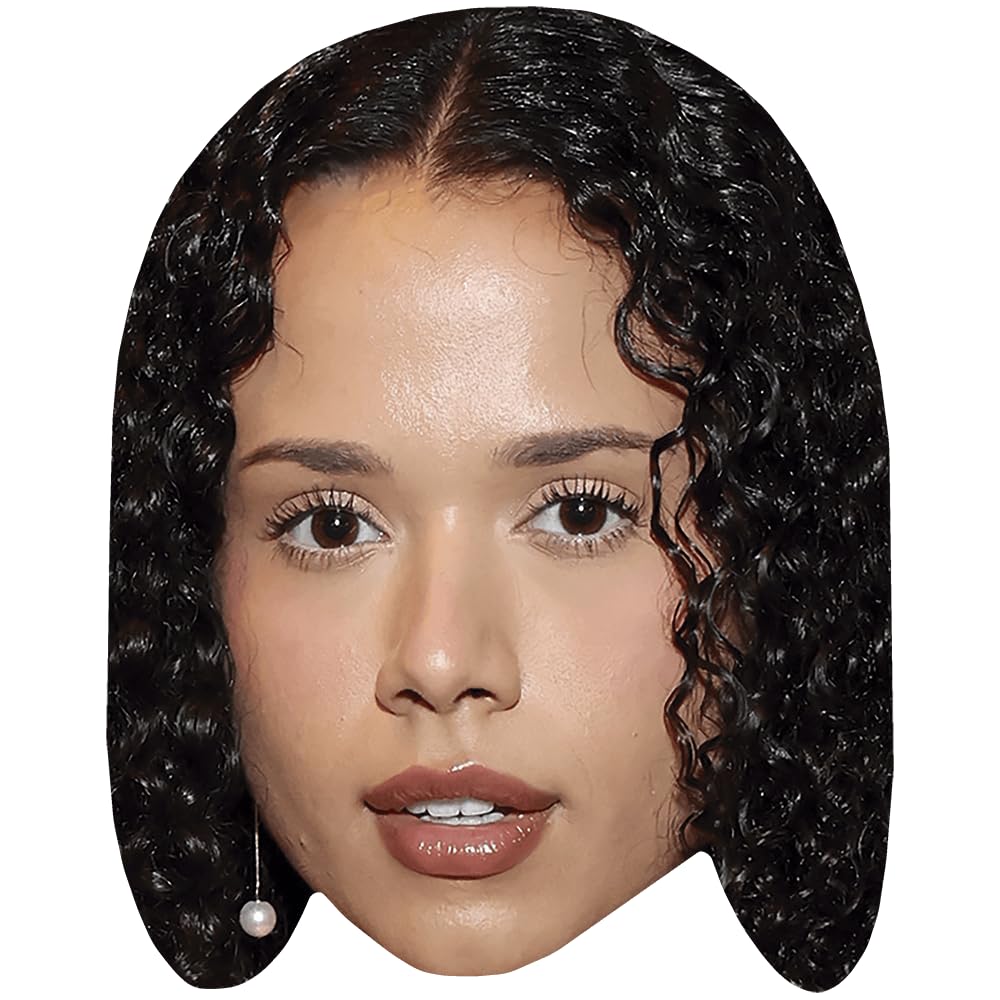 Natalia Lorenzo (Curls) Celebrity Mask, Flat Card Face, Fancy Dress Mask