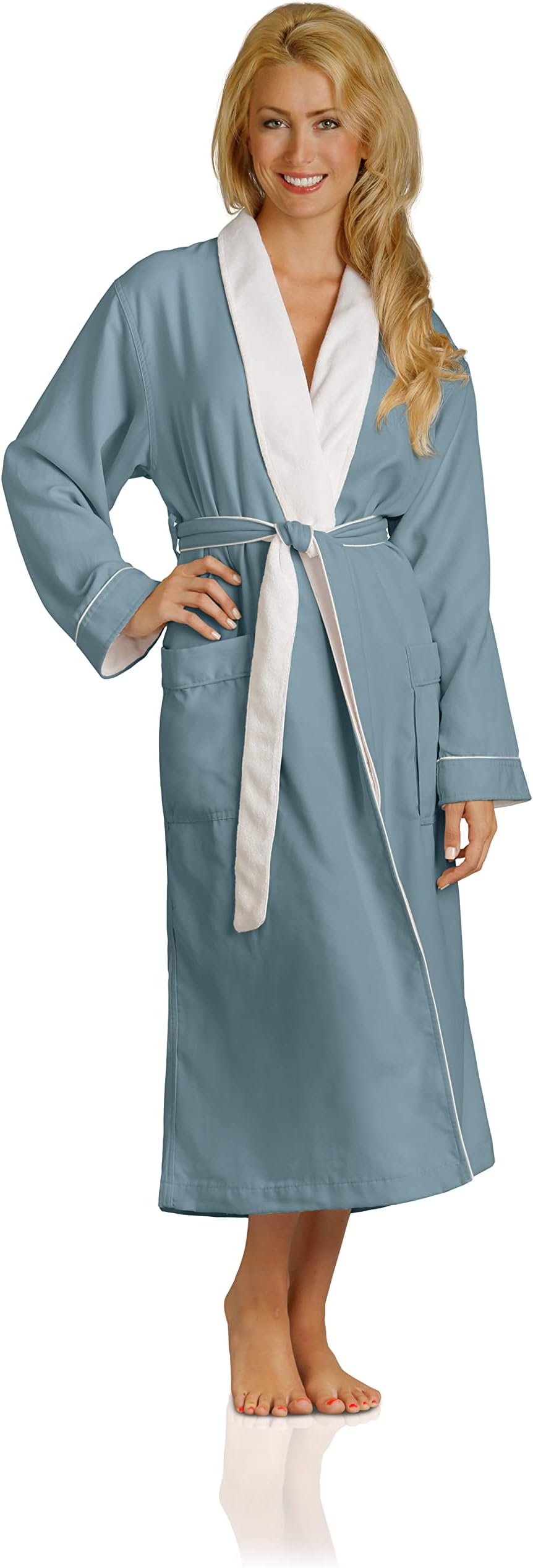 Luxury Spa Robe - Microfiber with Cotton Terry Lining