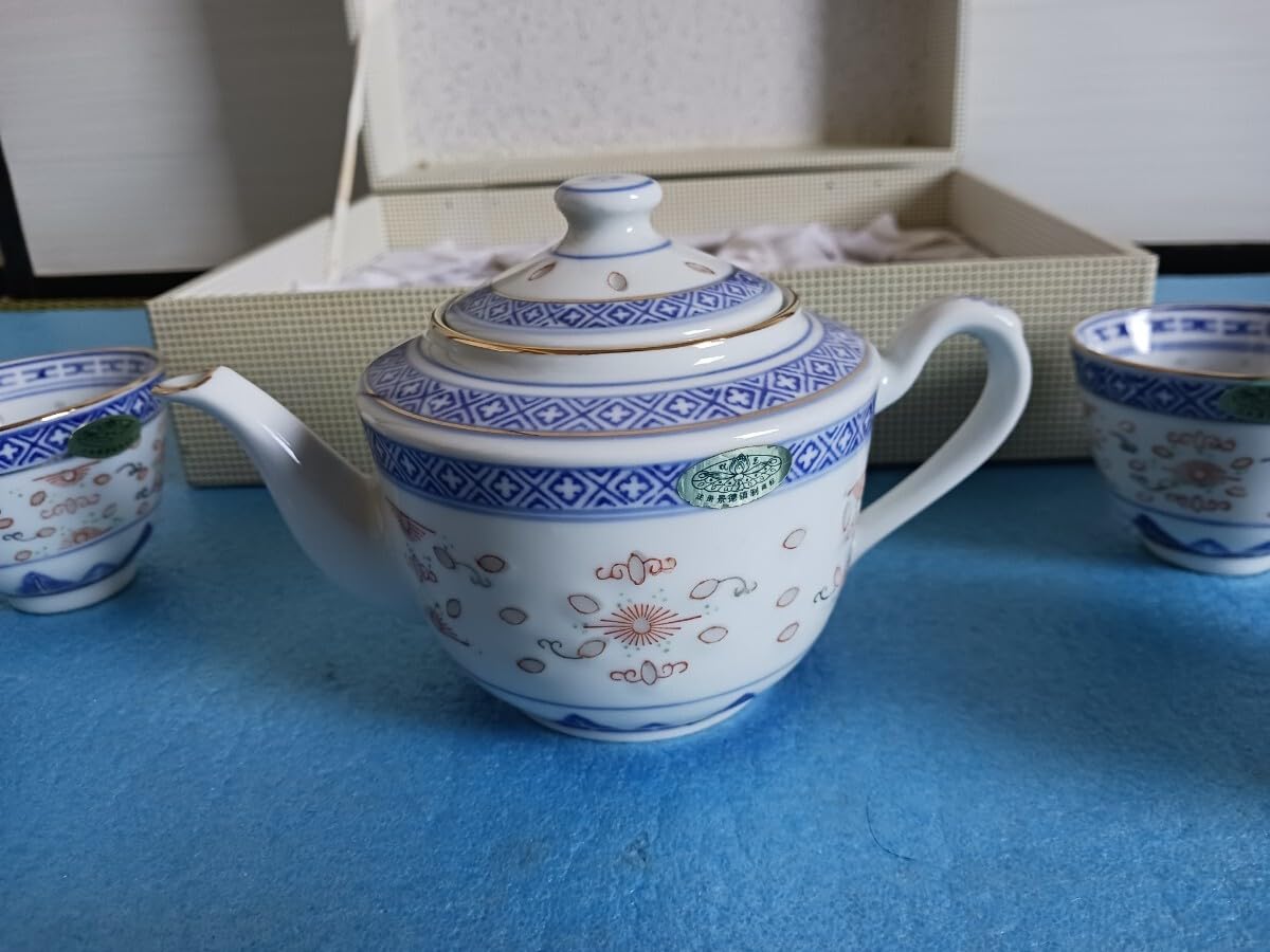 Amazon.co.jp: 中国 景徳鎮 ティーセット 急須1 カップ5個 急須 湯呑