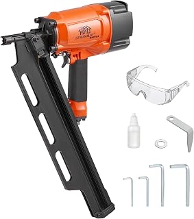 NR2183 High Speed Framing Nailer with Aluminum Magazine, 21 Degree Pneumatic Framing nail gun, 2-Inch up to 3-1/4-Inch Collated Full Head Framing Nails, Framing, Wooden House Building