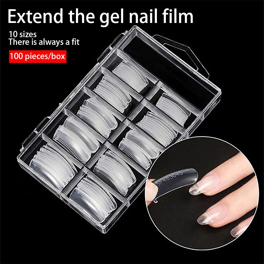 Kit Uñas de Gel Completo, 15ml 6PCS Clear Nude Colors Nail Extension Gel con Solución Antideslizante con 6W U-V/LED Secador de Unas Capa Base Capa Superior de Manicura