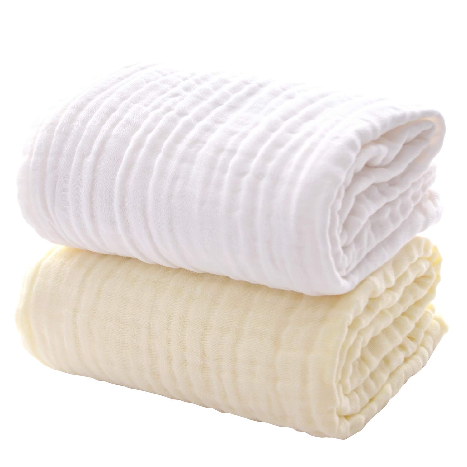 MUKIN Baby Bath Towels, Super Soft Cotton Receiving Blanket for Baby's Delicate Skin,2Pack Swaddle Blanket for Newborns Toddlers Boy Girl,Baby
