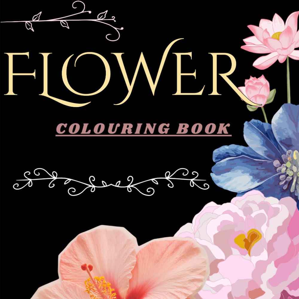 Floral Serenity | A Beautiful Flower Coloring Book for Relaxation: Beautiful Floral Designs for Stress Relief and Mindfulness