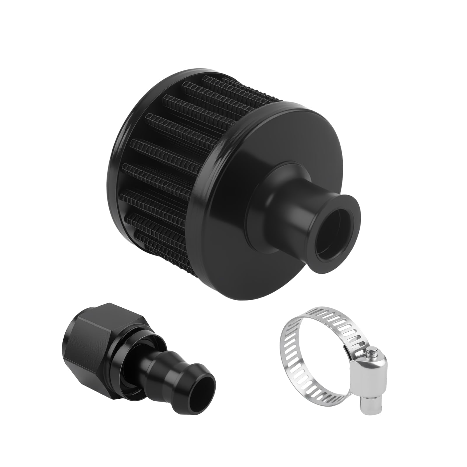 Photo 1 of 12mm Fuel Cell Vent Filter with 8AN (3/4-16) Female Fitting,High Efficiency Fuel Tank Breather/Vent Filter for Engine Fuels System,Universal Engine Vents Filters Car Accessories