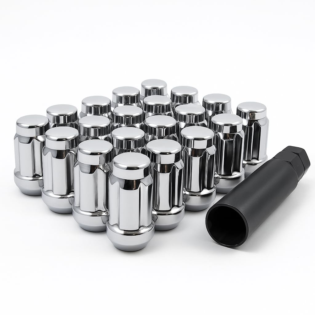 20 Purple Spline Drive Small Diameter Acorn 12x1.25 Lug Nut Kit with Key