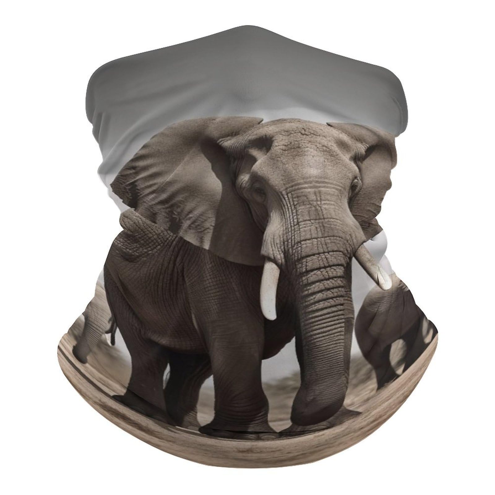 African Elephant Neck Gaiter Winter Face Mask for Men Women Scarf Face Cover Breathable Balaclava Running Bandana