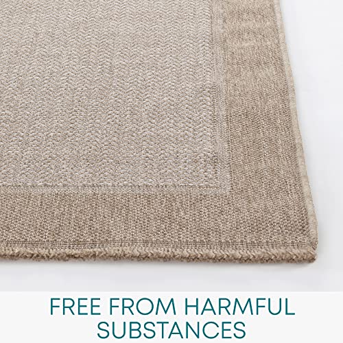 Livabliss Jenny Perth Indoor Outdoor Carpet 120x170 cm, Boho Pattern for Living Room Dining & Kitchen, Waterproof Stain Durable, Beige - Image 4