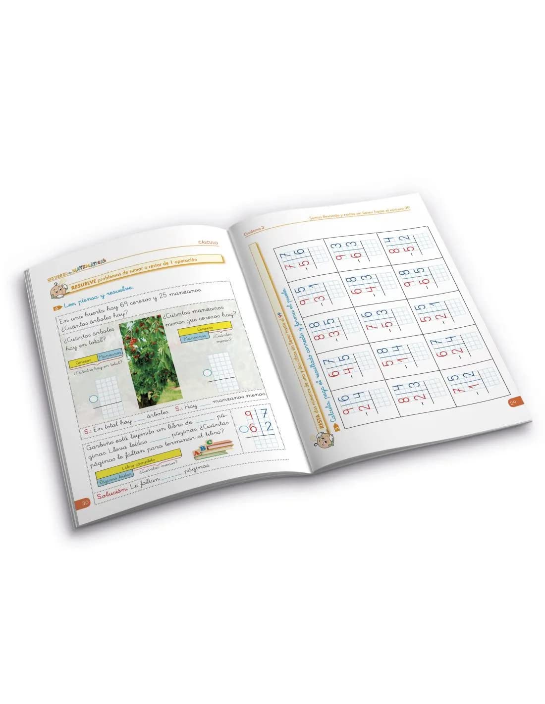 SUMAS Y RESTAS 6 AÑOS | Aprende a Sumar y Restar Editorial Geu 1 Primaria | Cuadernillo Verano 1 Primaria | Sumas Llevando y Restas Sin Llevar Hasta el 99 | Matemáticas Comprensivas 1 - Cálculo 3