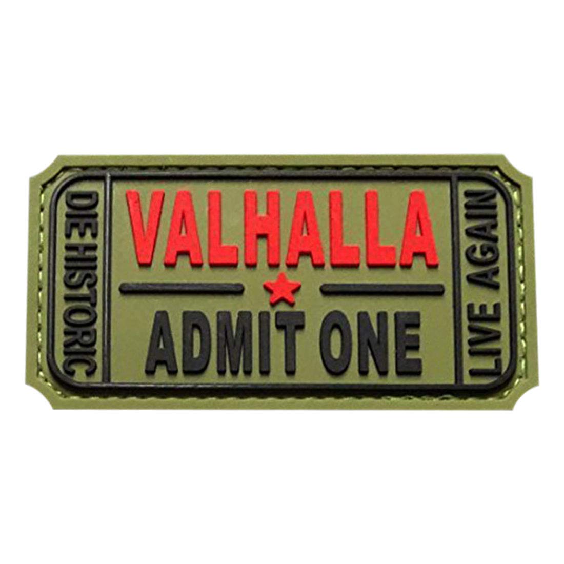 Miltacusa Ticket to Valhalla Admit One Vikings Mad Max PVC Rubber Hook Patch (MTU2)