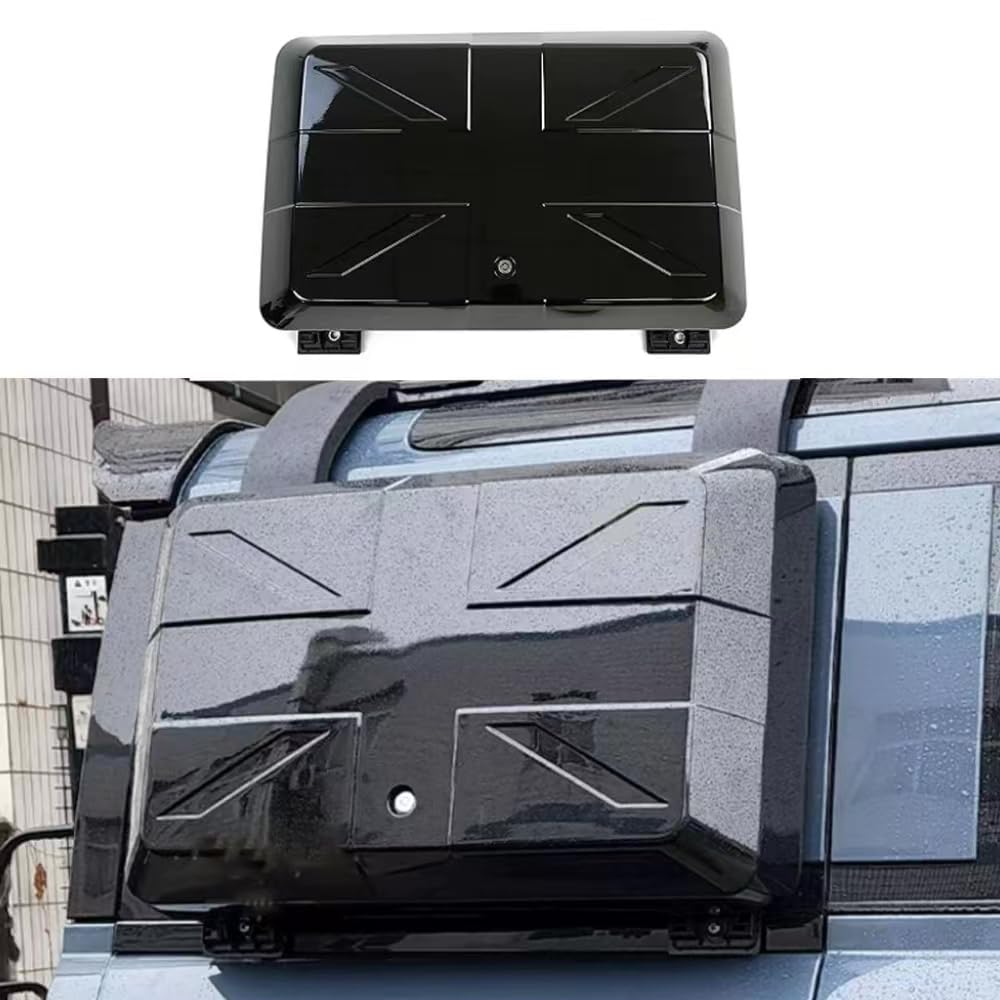 Trasportino del cambio montato lateralmente esterno adatto per Land Rover Defender 90 110 130 L851 L663 2020-2024 (bandiera nera)