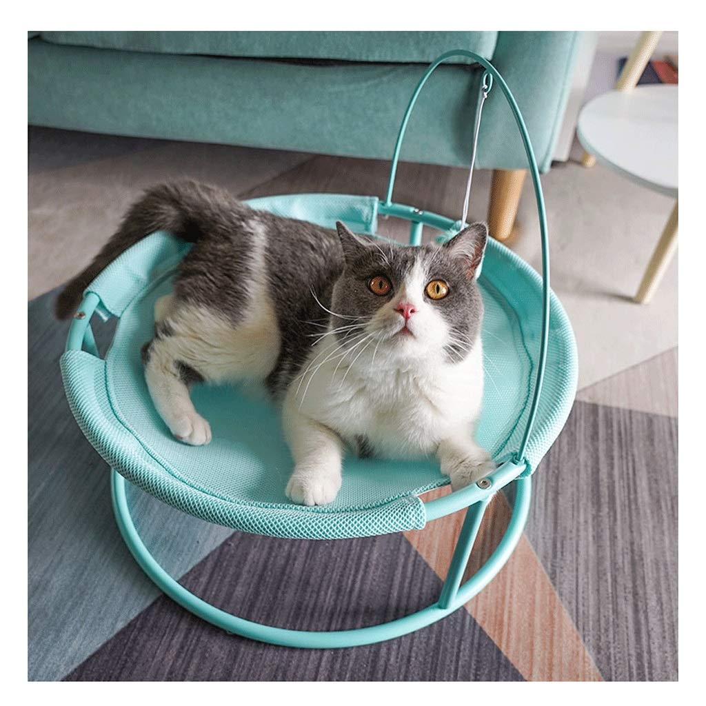 Hamac pour chat avec fenêtre Hamac chat peut accueillir des petites et moyennes chats ou chiens Toy.Maille respirante et amovible Cat lit (bleu / rose) Lit suspendu pour animaux de compagnie