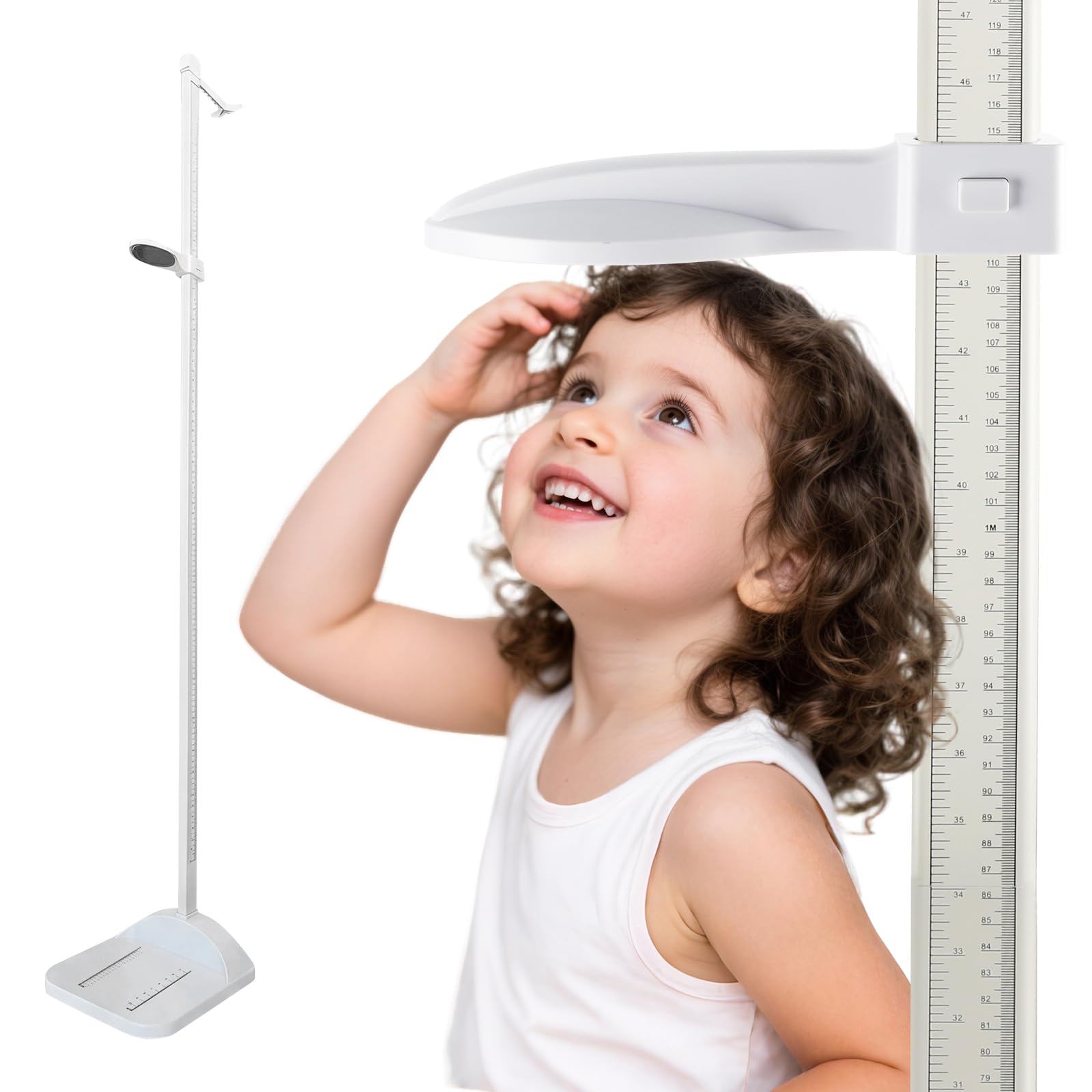 Estadiómetro portátil 10–210 cm / 4–83 in, dispositivo de medición de altura con soporte de pared