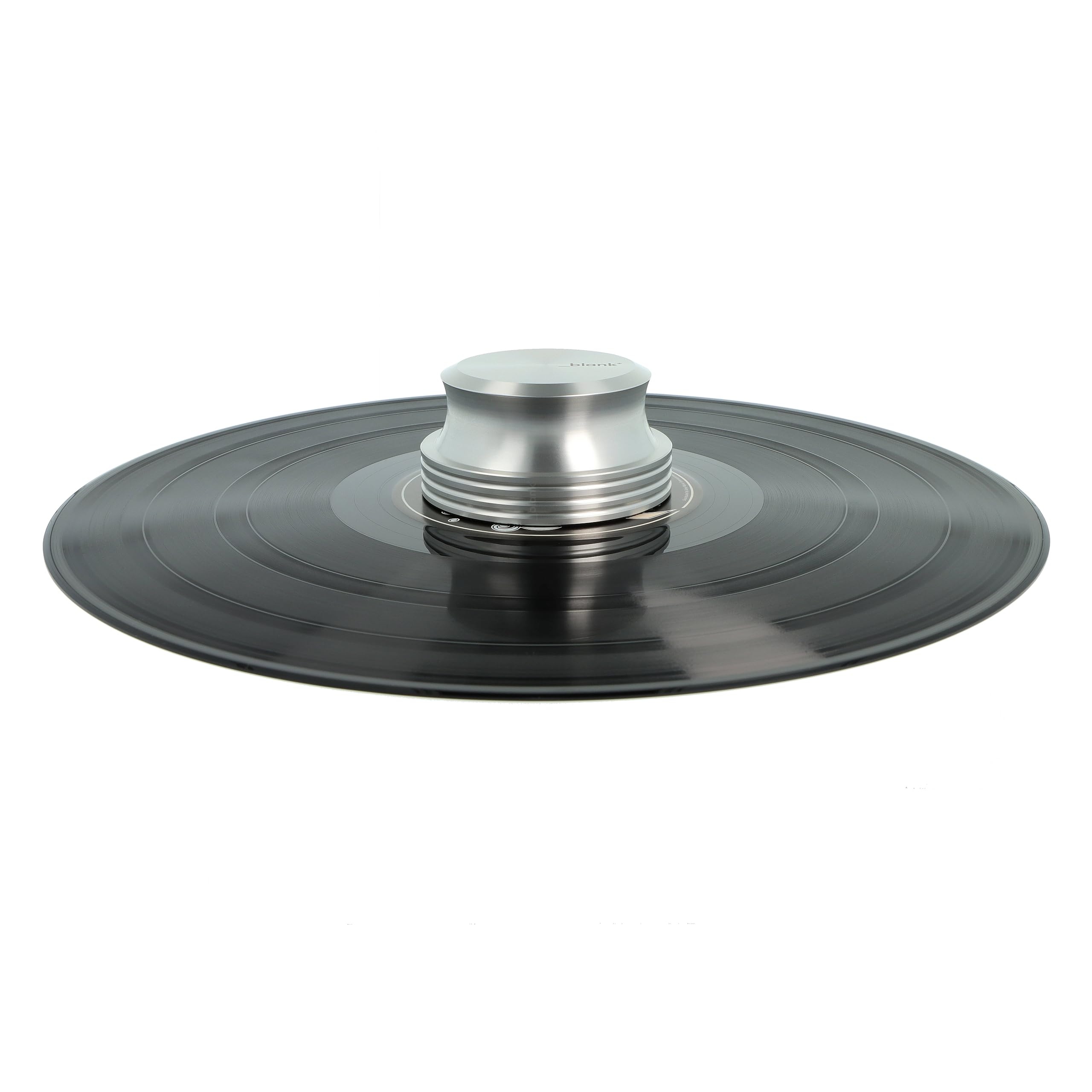 _blank #021si Stabilizzatore HiFi | Peso del disco in vinile 425g | Alluminio fresato CNC | Anodizzato argento | Massimizza la qualità del suono e riduce le vibrazioni
