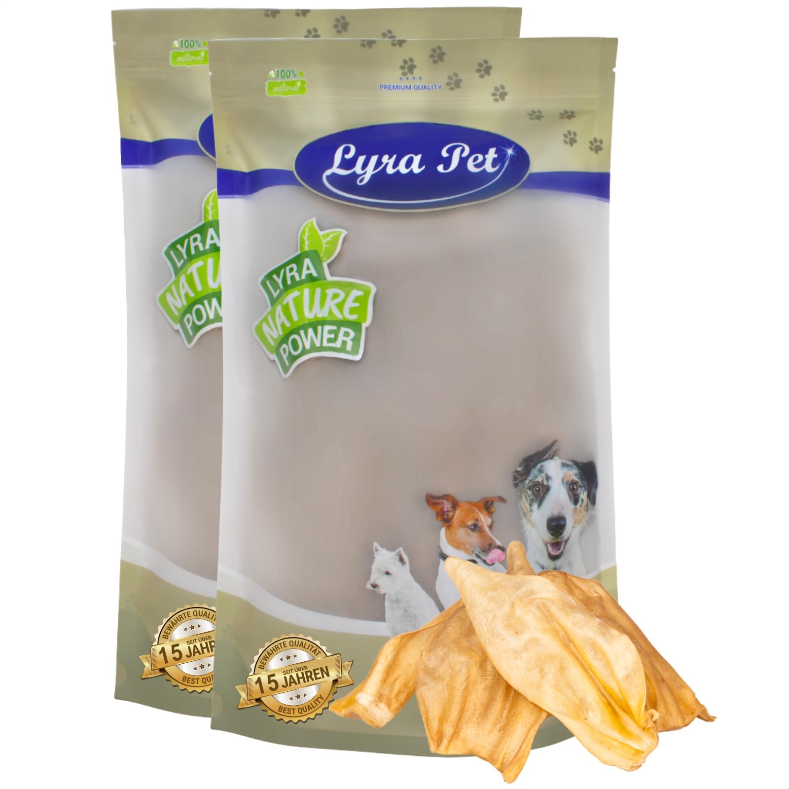 Lyra Pet® 200 Rinderohren getrocknet ca. 4 kg Kausnack für Hunde Leckerli | Naturbelassenes Leckerli - Ideal für die Zahnpflege - Gut verdaulicher Kauartikel - Proteinhaltiges fettarmes Hundefutter
