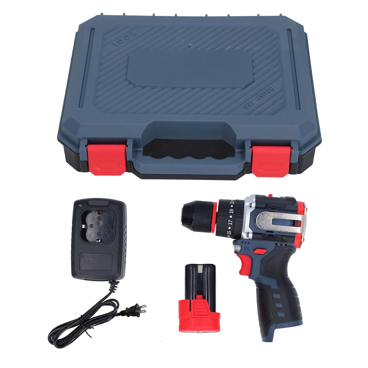 Cordless Drill, Cordless Drill Driver Set with Portable Handle, 18V Electric Screwdriver Driver Tool Kit, Power Drill Cordless for Capacity of 2000mAh, Power Drill for Home
