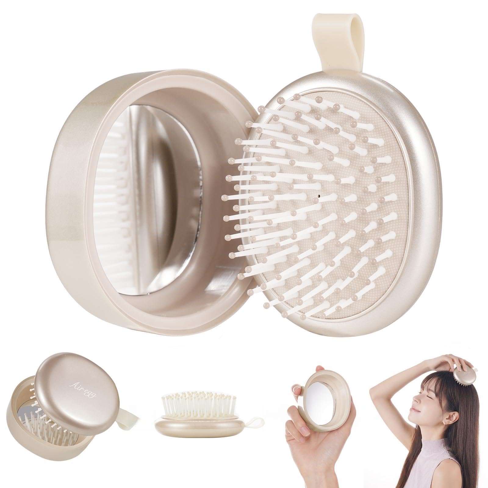 コンパクトミラーヘアブラシ Amazon.co.jp: MIZIKIRIN ヘアブラシ 携帯用 鏡 コンパクトミラー