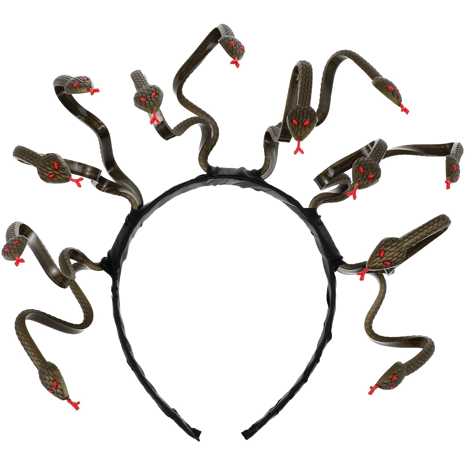 Happyyami Medusa Snake Headband Headdress for Halloween and Carnival Costume Accessory for Masquerade and Mardi Gras Parties Fits Teens and Adults