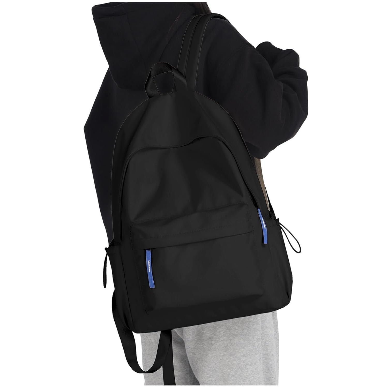 School Backpack For Girls Boys Bookbag For Women Men Lightweight Travel Rucksack Casual Daypack Laptop Black One Size